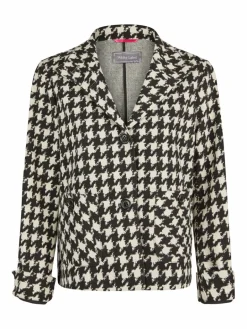 White Label Blazer<Damen Kastenjacke schwarz kariert
