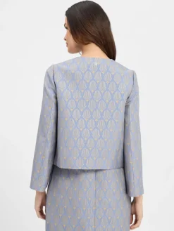 JOOP! Blazer<Damen Kastenjacke - Jolly blau mais gemustert