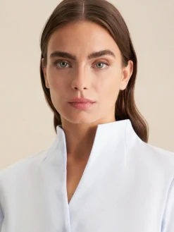 Seidensticker Blusen<Damen Kelchkragenbluse - Uni hellblau uni