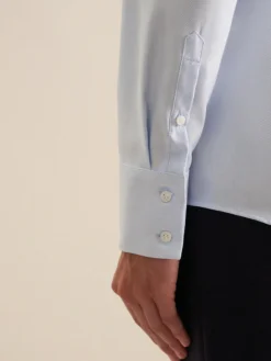 Seidensticker Blusen<Damen Kelchkragenbluse - Uni hellblau uni