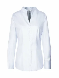 Seidensticker Blusen<Damen Kelchkragenbluse - Uni hellblau uni