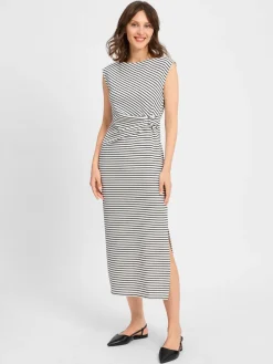 zero Kleider<Damen Kleid weiß marine gestreift