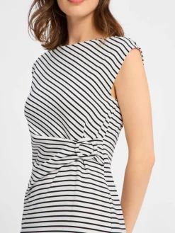 zero Kleider<Damen Kleid weiß marine gestreift