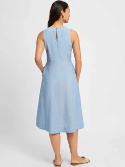 Ambiance Kleider<Damen Kleid hellblau meliert