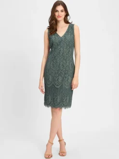 Vera Mont Kleider<Damen Kleid tanne uni