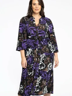 YOEK Kleider<Damen Kleid schwarz bedruckt