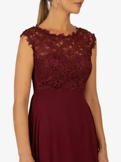 Kraimod Kleider<Damen Kleid bordeaux uni