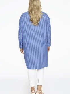 YOEK Kleider<Damen Kleid blau gestreift