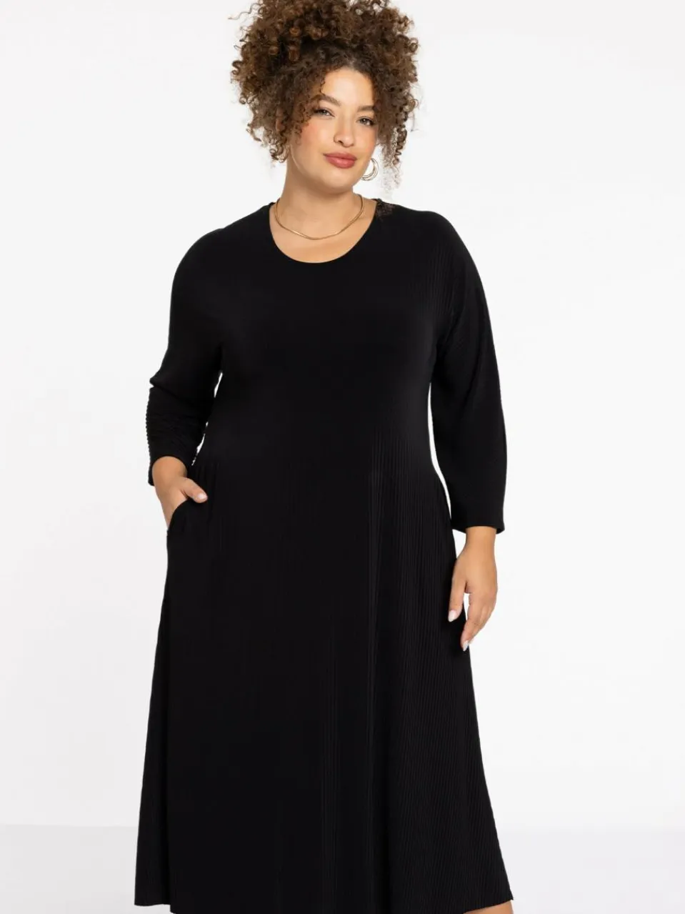 YOEK Kleider<Damen Kleid schwarz uni