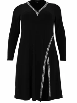 YOEK Kleider<Damen Kleid schwarz strukturiert