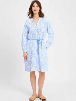 Marie Lund Kleider<Damen Kleid hellblau gemustert