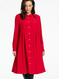 YOEK Kleider<Damen Kleid rot uni