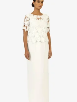 Kraimod Kleider<Damen Kleid weiß gemustert