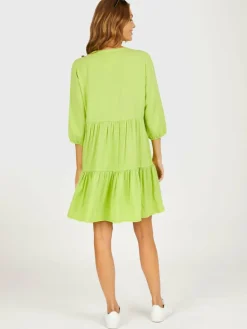 Navigazione Kleider<Damen Kleid grün uni