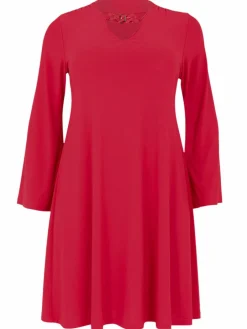 YOEK Kleider<Damen Kleid rot uni
