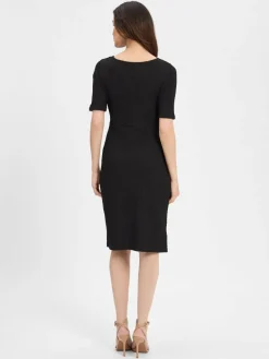 s.Oliver BLACK LABEL Kleider<Damen Kleid schwarz strukturiert