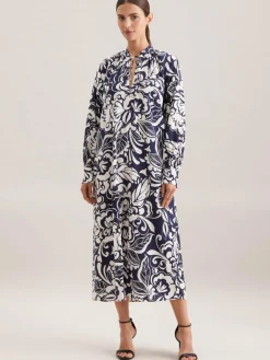 Seidensticker Kleider<Damen Kleid - Druck blau bedruckt