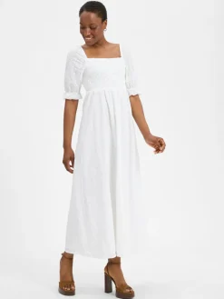 Noisy May Kleider<Damen Kleid - NMSommer weiß uni