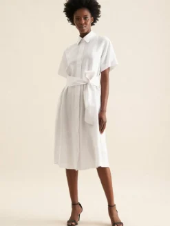 Seidensticker Kleider<Damen Kleid - Uni weiß uni