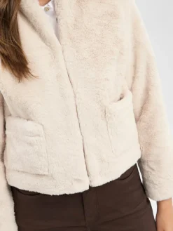 Marie Lund Jacken & Westen<Damen Kunstfelljacke sand uni