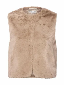 Marie Lund Jacken & Westen<Damen Kunstfellweste - Tilda taupe uni