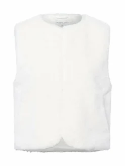 Marie Lund Jacken & Westen<Damen Kunstfellweste - Tilda ecru uni