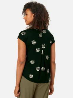 Masai Shirts & Tops<Damen Kurzarm T-shirt schwarz gemustert