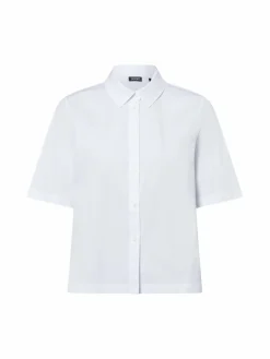 JOOP! Blusen<Damen Kurzarmbluse - Berta weiß uni