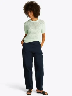 Tommy Hilfiger Pullover & Strickjacken<Damen Kurzarm-Pullover lind uni