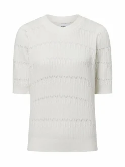 Nümph Pullover & Strickjacken<Damen Kurzarm-Pullover - Nunicky ecru uni