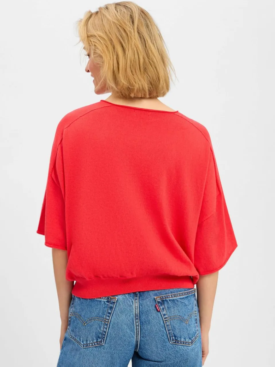 Damen Drykorn Pullover & Strickjacken>Damen Kurzarm-Pullover mit Cashmere-Anteil - Dilary