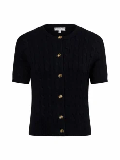 Damen Marie Lund Pullover & Strickjacken>Damen Kurzarm-Strickjacke