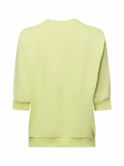 comma casual identity Sweatshirts & Sweatjacken<Damen Kurzarm-Sweatshirt limone uni