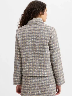 Y.A.S Blazer<Damen Kurzblazer - YASSiraz grau braun gemustert