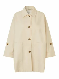 Masai Jacken & Westen<Damen Kurzmantel weiß uni