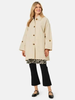 Masai Jacken & Westen<Damen Kurzmantel weiß uni