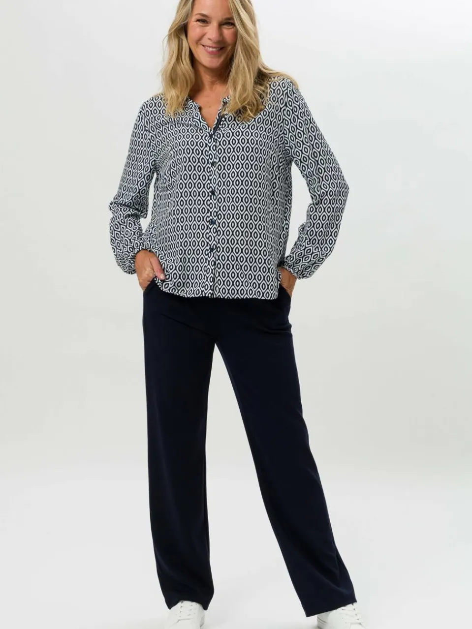 Damen Frank Walder Blusen>Damen Langarmbluse