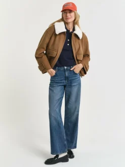 Damen Gant Shirts & Tops>Damen Langarm-Poloshirt