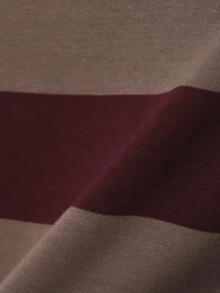 Marie Lund Shirts & Tops<Damen Langarmshirt nougat bordeaux gestreift