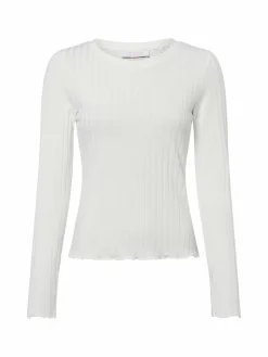 Rich & Royal Shirts & Tops<Damen Langarmshirt ecru uni