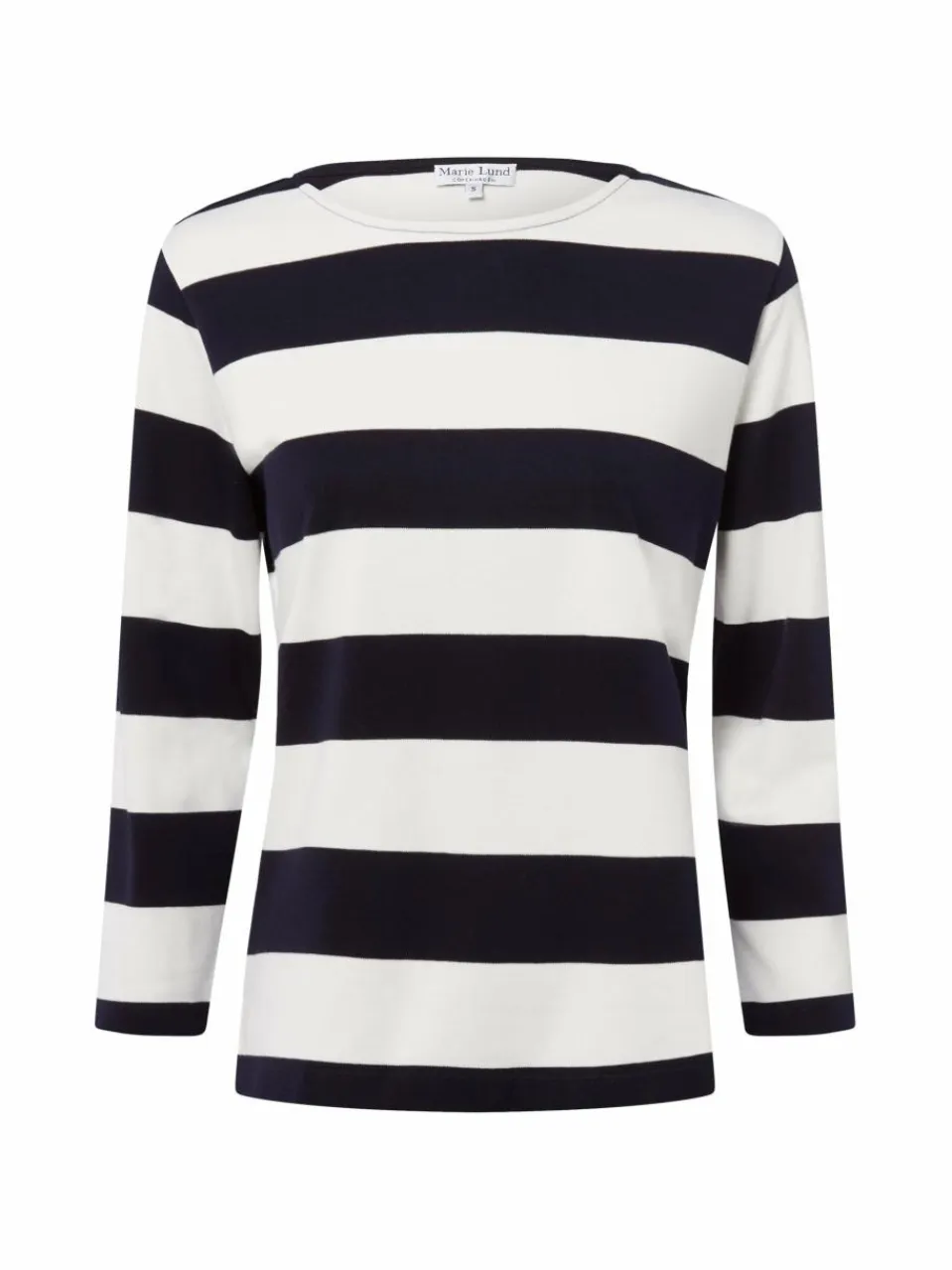 Marie Lund Shirts & Tops<Damen Langarmshirt ecru marine gestreift