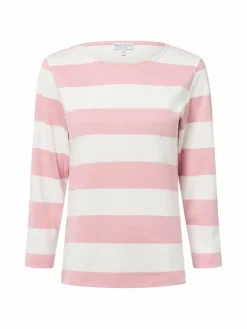 Marie Lund Shirts & Tops<Damen Langarmshirt ecru rosa gestreift