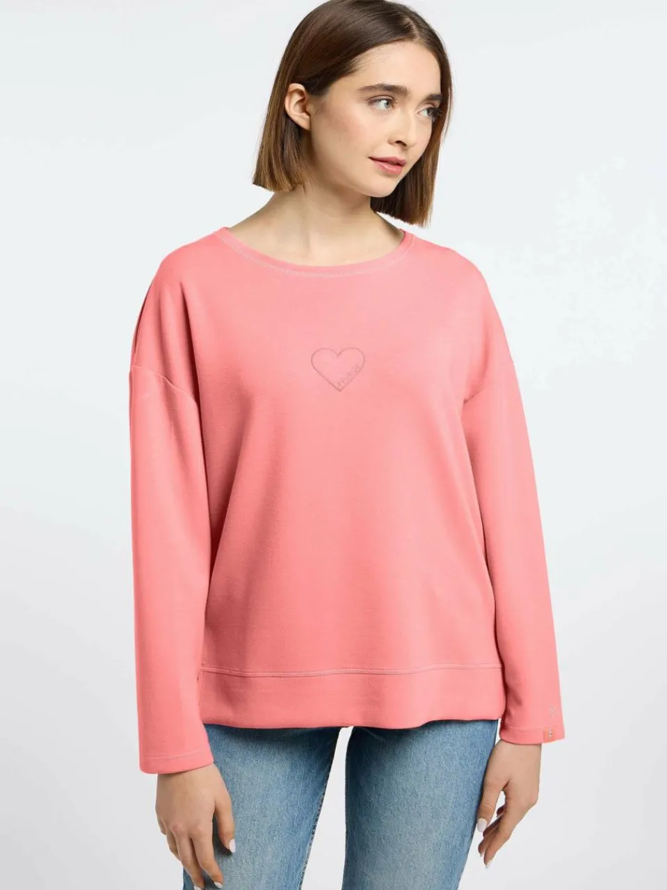 Frieda & Freddies Sweatshirts & Sweatjacken<Damen Langarmshirt koralle uni