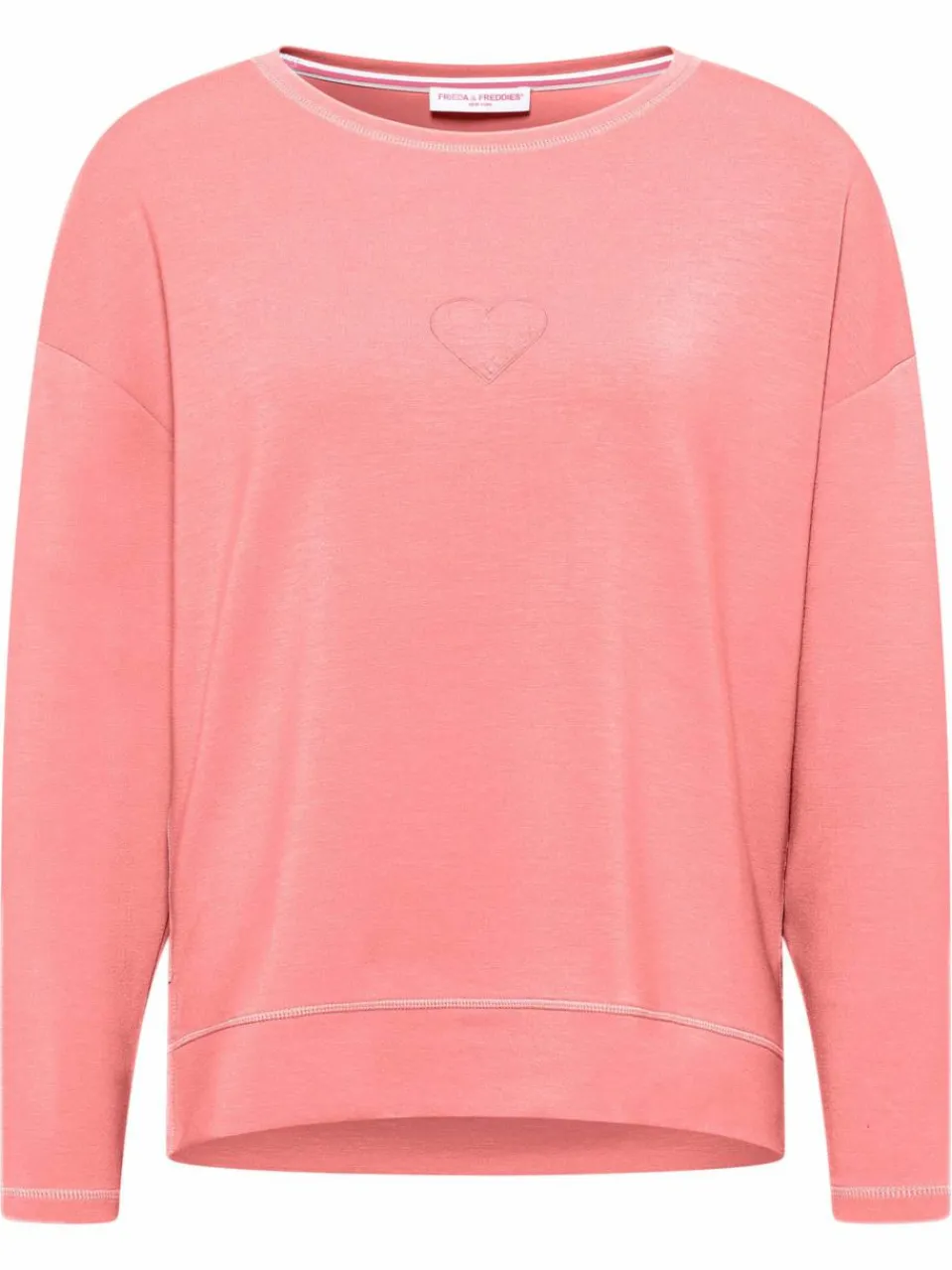 Frieda & Freddies Sweatshirts & Sweatjacken<Damen Langarmshirt koralle uni