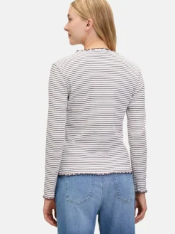 Cartoon Shirts & Tops<Damen Langarm-Shirt mehrfarbig gestreift