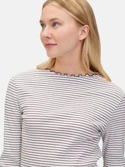 Cartoon Shirts & Tops<Damen Langarm-Shirt mehrfarbig gestreift