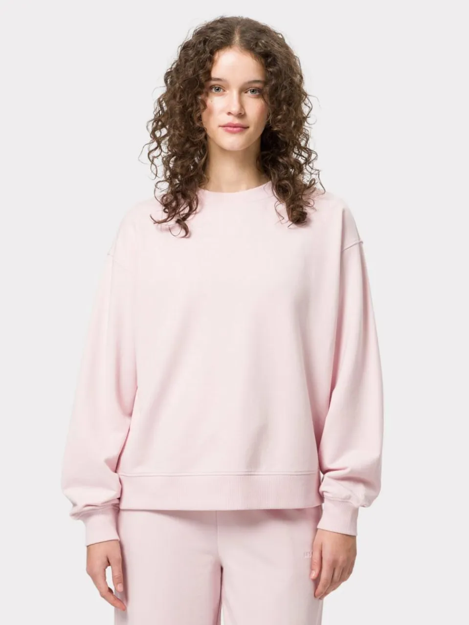 Les Lunes Sweatshirts & Sweatjacken<Damen Langarm-Sweatshirt rosa uni