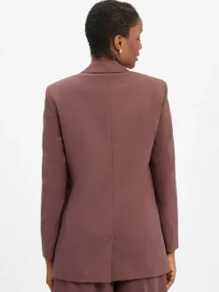 HUGO Blazer<Damen Lang-Blazer - Arosea nougat uni