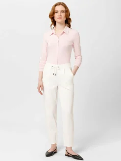 Les Lunes Blusen<Damen langärmeliges Freizeithemd rosa uni