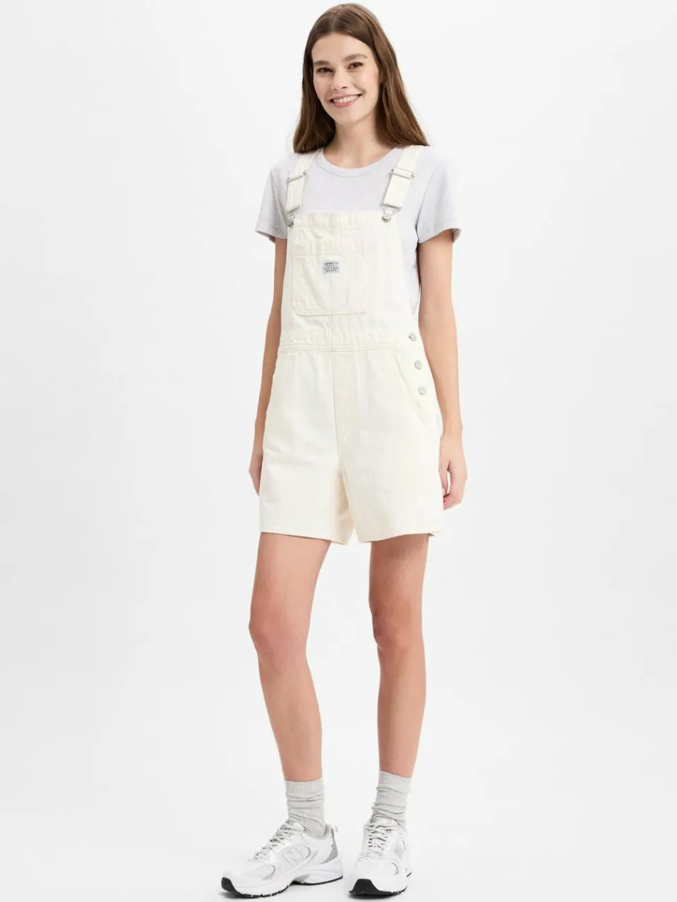 Levi's Hosen<Damen Latzhose weiß uni